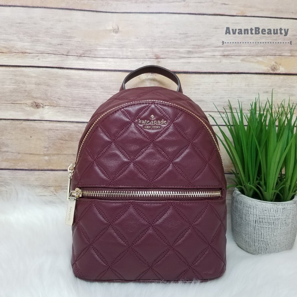 Kate Spade Mini Convertible Backpack Leather Red - Picture 3 of 12